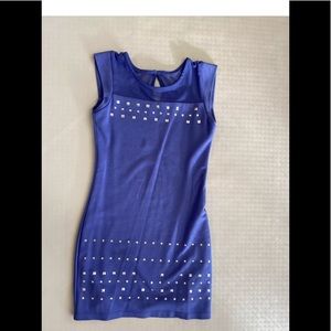 Nicole Miller girls party dress sleeveless blue 8